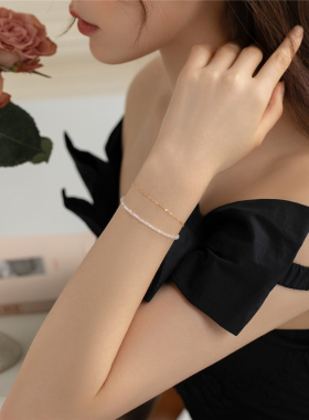 LEMON STUDIO 星辰璀璨14K包金奥地利进口施家迷你水晶双层手链