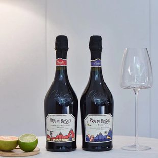 必喝！意大利BOSSO波索童话蓝布鲁斯科红标半甜红紫标起泡葡萄酒