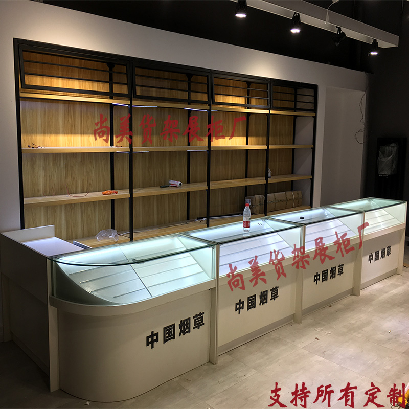 四川新款钢木精品化妆品储藏货架超市商场柜台红酒柜展示架等定做