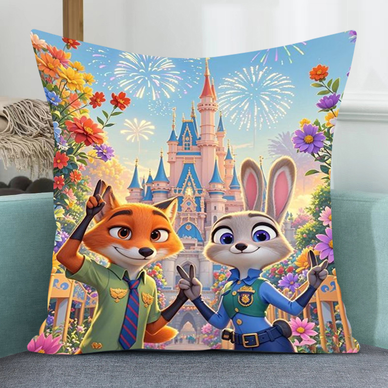 迪斯尼城堡十字绣手工小件线绣抱枕疯狂动物城精准印花满绣自己绣