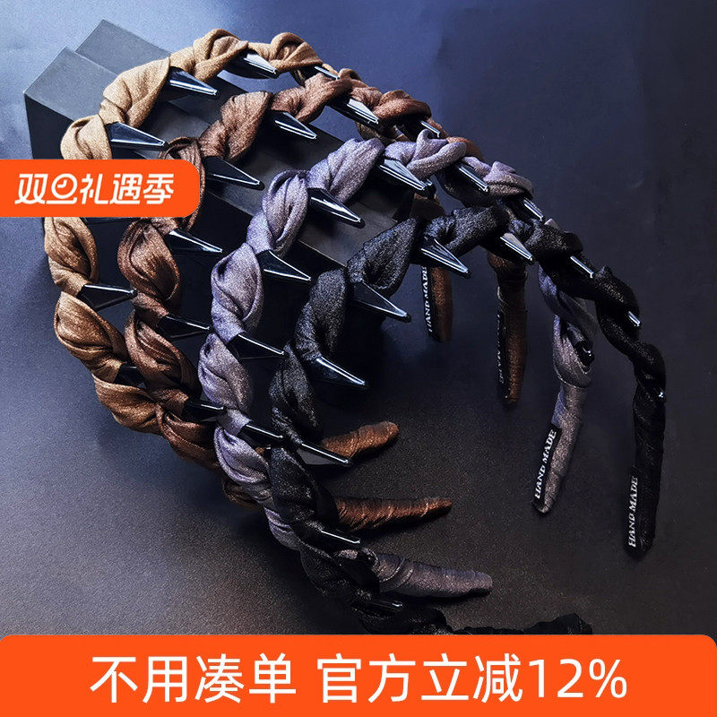 熙子阁蓬松高颅顶发箍女网红新款洗脸头箍带齿防滑压发卡日常外戴