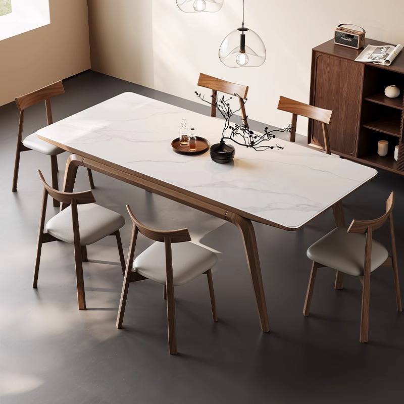 岩板实木餐桌厂家直销