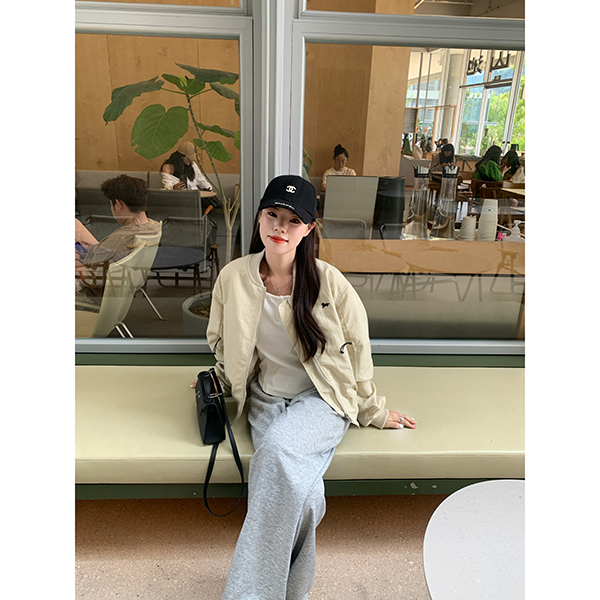 Peanut花生糖 短款棒球服外套秋季新款休闲宽松百搭运动长袖上衣