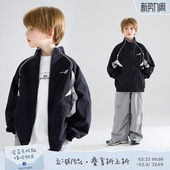 几何结构户外拼接外套轻量防晒速干微皱男童夏 动感竞速