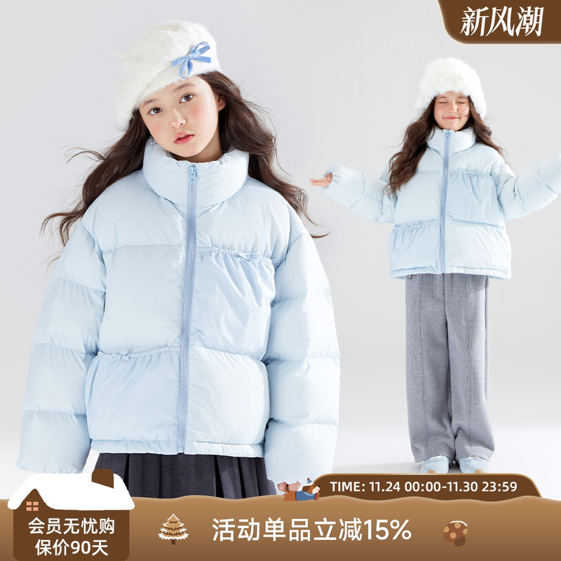 浪漫蓝色初雪颂歌  锁住温暖羽绒服