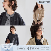 美利奴羊毛混纺假两件毛衣撞色叠穿学院风女童春装 时髦开学