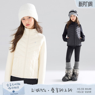 3M新雪丽棉拼接针织棉服外套男女童冬新款 MUCMUKN 校服神器