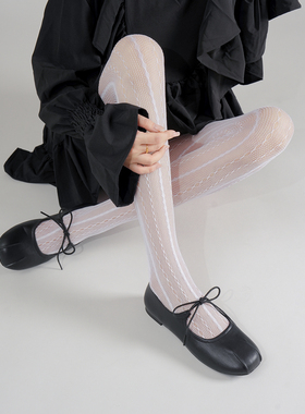 林向晚 极简人生~褶皱玛丽珍鞋设计感小众绑带蝴蝶结芭蕾风平底鞋