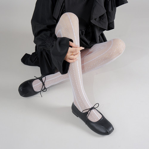 林向晚复古褶皱单鞋女芭蕾平底鞋