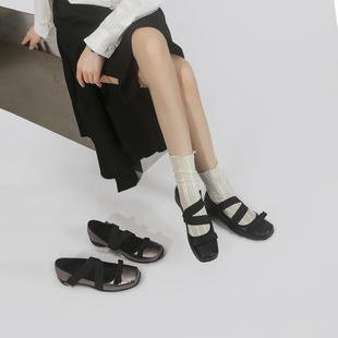 学院风玛丽珍鞋 林向晚 女内增高芭蕾鞋 蝴蝶结黑色单鞋 miu系少女