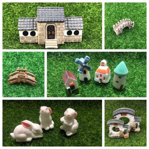 小房子、小兔子、小马、假山DIY