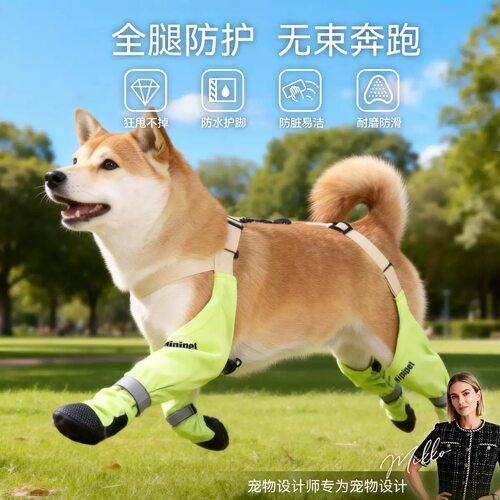 新款狗狗防尘裤四脚背带防水防脱