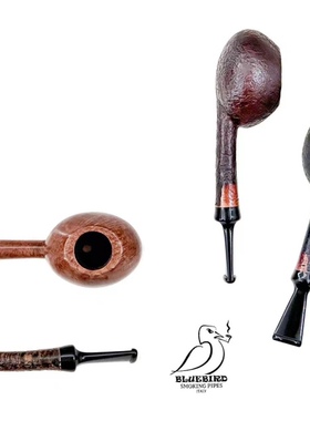 意大利 Bluebird 蓝鸟 维塔莱Vitale石楠木烟斗细杆喷砂光面