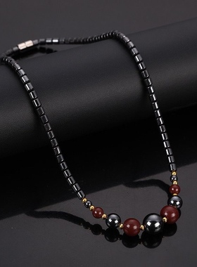 太赫兹佛头项链祛湿排寒能量石黑胆石磁疗降三压送父母男女款项链