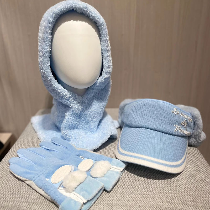 韩国代购正品公鸡乐卡克高尔夫女士冬季可爱百搭保暖防寒帽手套