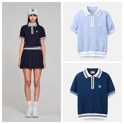 韩国代购UTAA 高尔夫球服26年SS女士翻领拼色短袖UF2TSF277