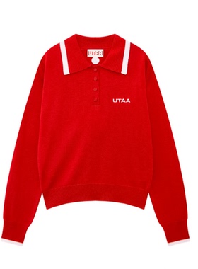 韩国代购UTAA 高端高尔夫球服25年秋冬女士翻领毛衣UE4KTF761