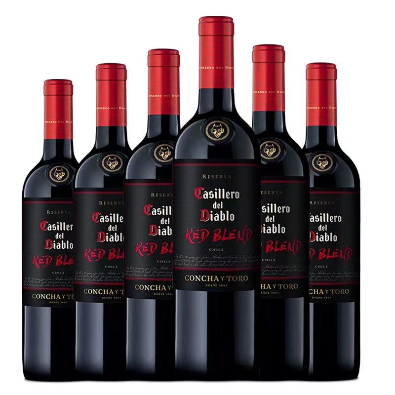 红魔鬼黑金珍藏浓郁红混酿干红葡萄酒智利原瓶进口正品红酒