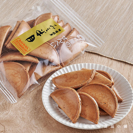 2件包邮 好吃推荐！日本京品良町竹屋煎饼日式手烧风味半月饼干