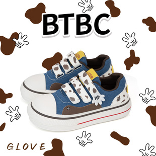 BTBC·【胡迪牛仔】2026年春款厚底魔术贴板鞋休闲百搭增高鞋女鞋