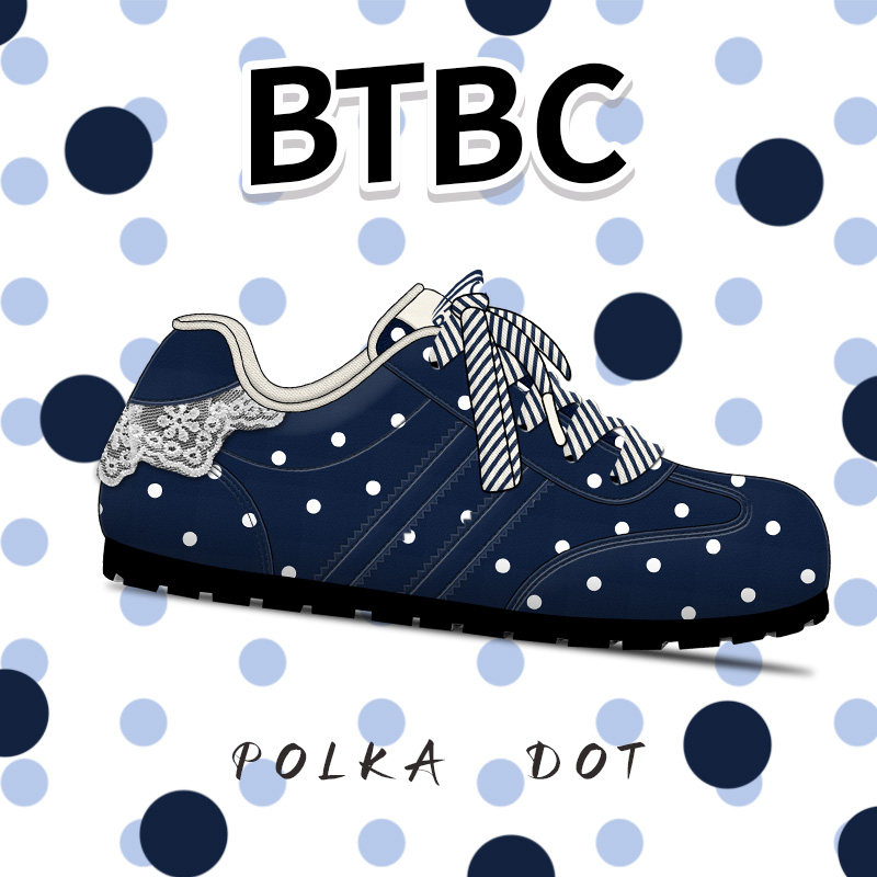 BTBC·【古早波点】2025年软底休闲鞋百搭休闲德训鞋原创设计鞋子