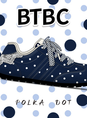 BTBC·【古早波点】2025年软底休闲鞋百搭休闲德训鞋原创设计鞋子