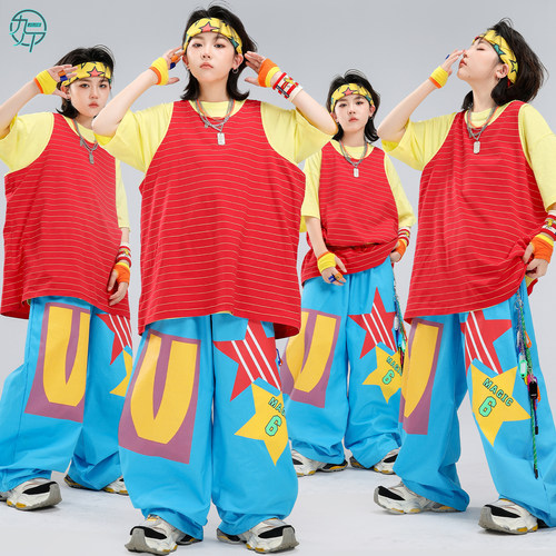 少儿帅气背心嘻哈街舞架子鼓服装
