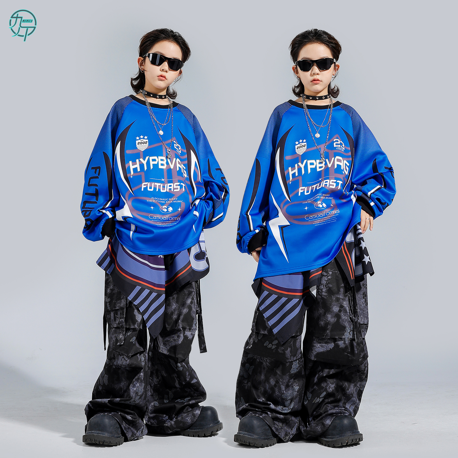 儿童美式上衣嘻哈街舞架子鼓服装