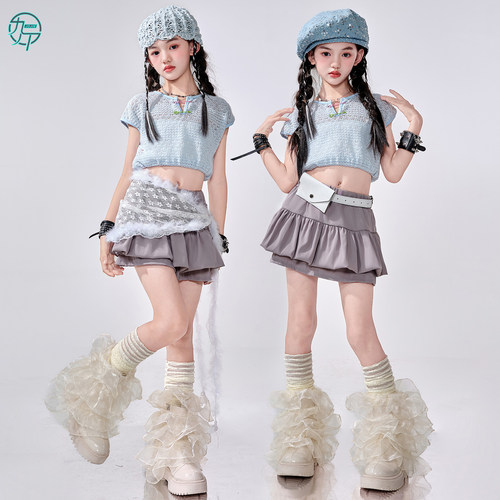 女团时髦背心爵士舞街舞演出服装