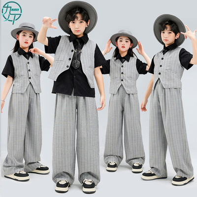 儿童西装礼服街舞locking演出服