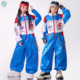 儿童嘻哈街舞服男女童帅气机车连体衣hiphop炸街架子鼓走秀演出服