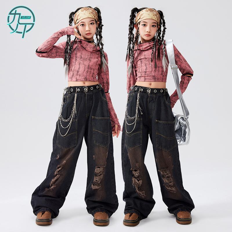 女童废土风爵士舞现代舞演出服