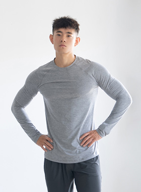 DRIOTOPIA春秋新品速干运动长袖男弹力修身T恤健身训练服打底衫