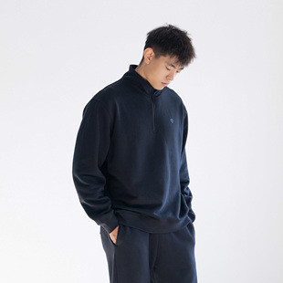 简约长袖 DRIOTOPIA秋冬新品 拉绒半开卫衣男重磅运动休闲卫衣美式