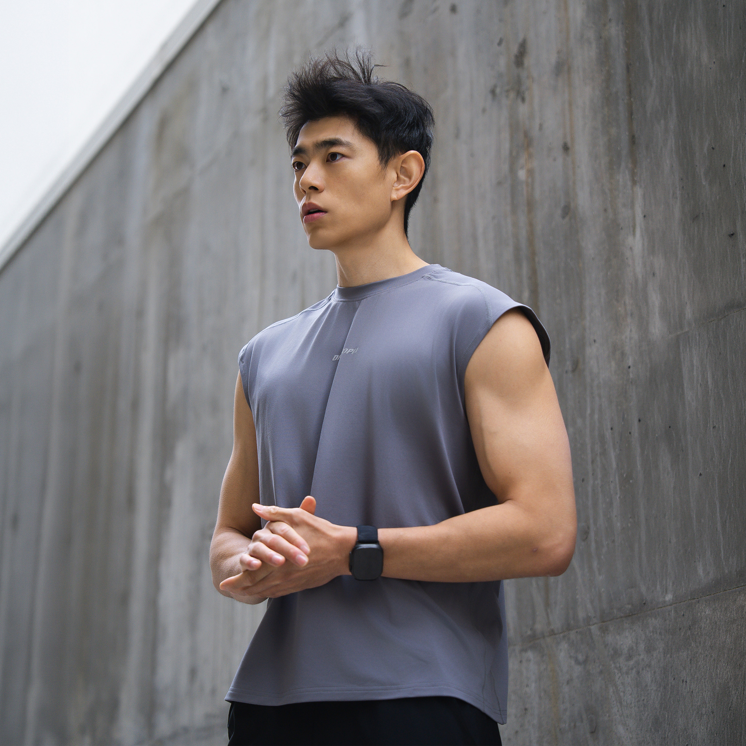 DRIOTOPIA2026夏季新品磨毛汗布背心男运动透气宽松无袖坎肩速干
