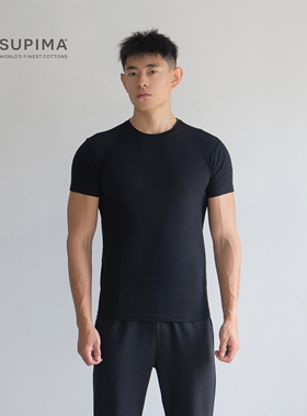DRIOTOPIA2024夏季新品supima纯色T恤男运动短袖轻薄透气亲肤