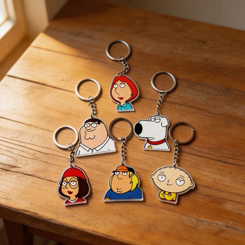 恶搞之家钥匙扣周边FamilyGuy角色创意可爱精美动漫挂件背包挂饰