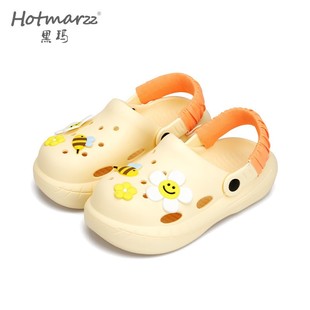 小清新洞洞鞋 拖鞋 Hotmarzz黑玛女士花朵防滑海边踩水两穿广东夏季