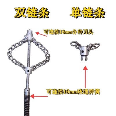 管道疏通机配件链条式75-160cm