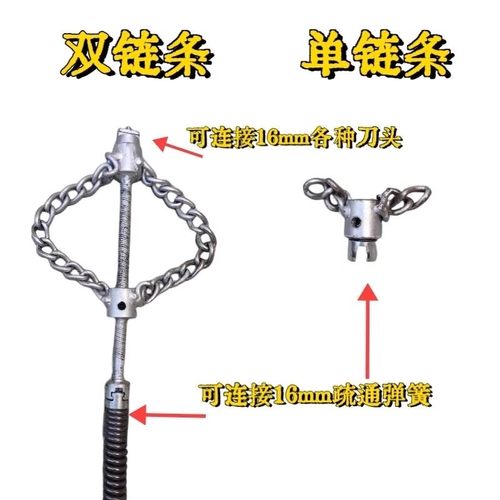 管道疏通机配件链条式75-160cm