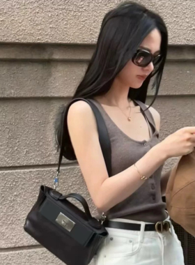 精工全钢头层真皮拼swift牛皮mini2424凯莉包单肩斜跨手提女包