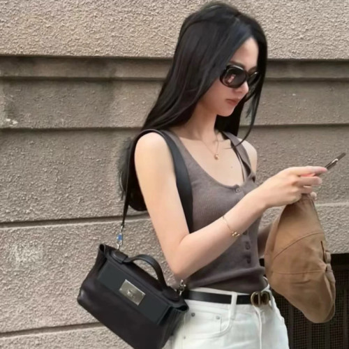 精工全钢头层真皮拼swift牛皮mini2424凯莉包单肩斜跨手提女包