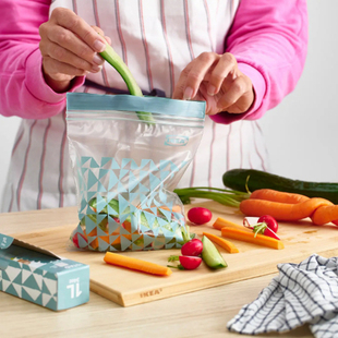 密封袋淡灰绿色1L20个食品保鲜袋分装 艾斯塔 袋 宜家国内代购 特价