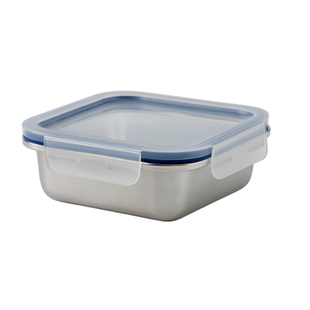 365+ 食品盒饭盒保鲜收纳便当盒正方形/不锈钢600ml宜家国内代购