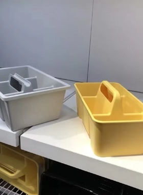 宜家代购凡格洛达 带分隔储物格抽屉桌面储物盒子35X24X14灰色