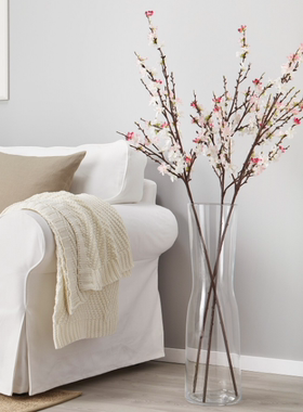 思米加 人造花假花仿真花装饰花樱花/粉红色130cm1支宜家国内代购