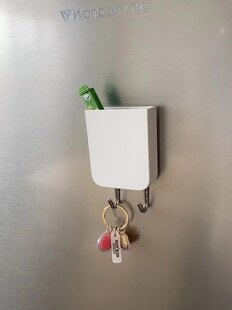 霍恩考亚 盛具带磁片和2个挂钩冰箱贴可吸附金属宜家国内代购