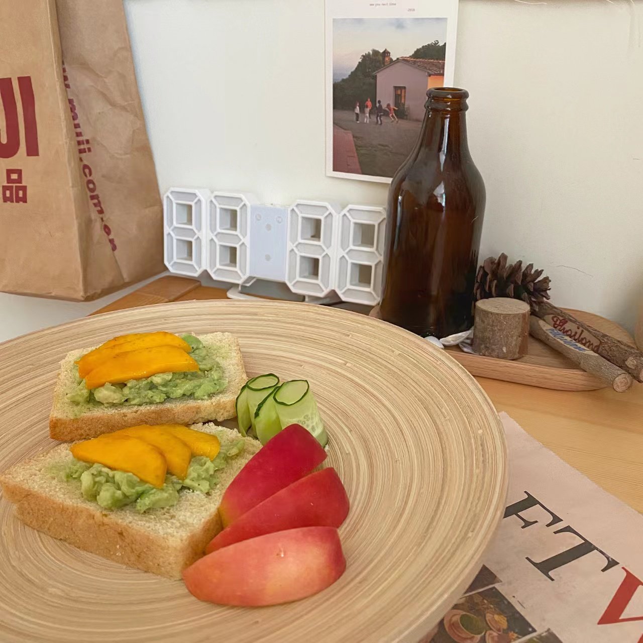 胡尔迪特 盘子竹制盘子装饰盘糖果盘装饰干花盘宜家国内代购