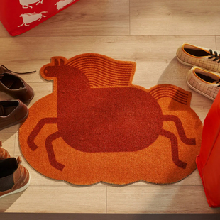 宜家国内代购 新年限定款 弗斯达 门垫地垫图案小马50x65厘米