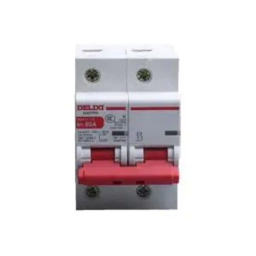 DELIXI德力西 DZ47V1252D80大电流断路器 DZ47v-125 2P li(D) 80A